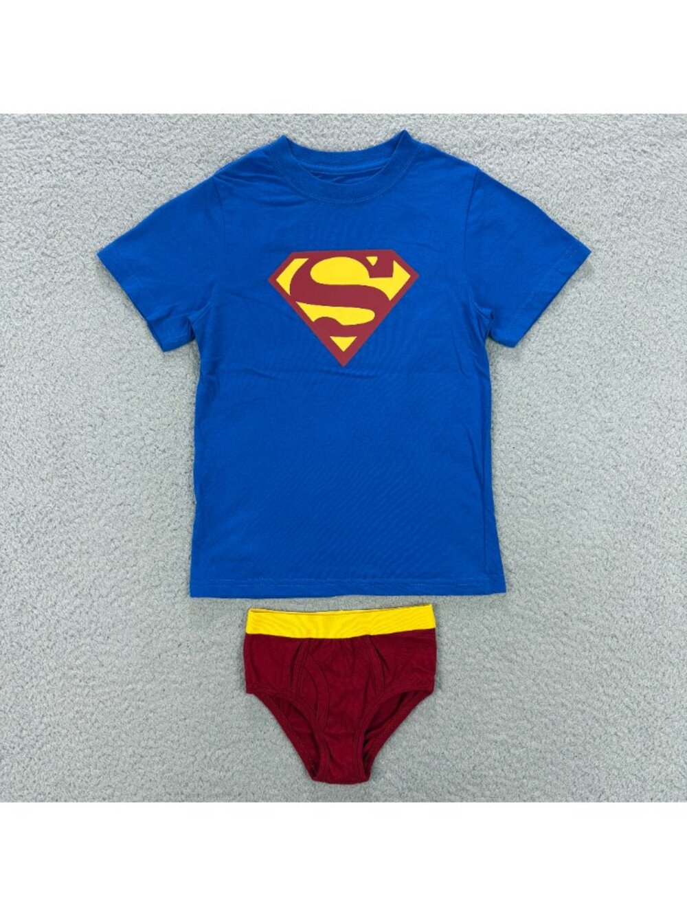 Underoos Underwear Set Boys 4 Extra Small XS Blue Red Superman T Shirt Brief Kid